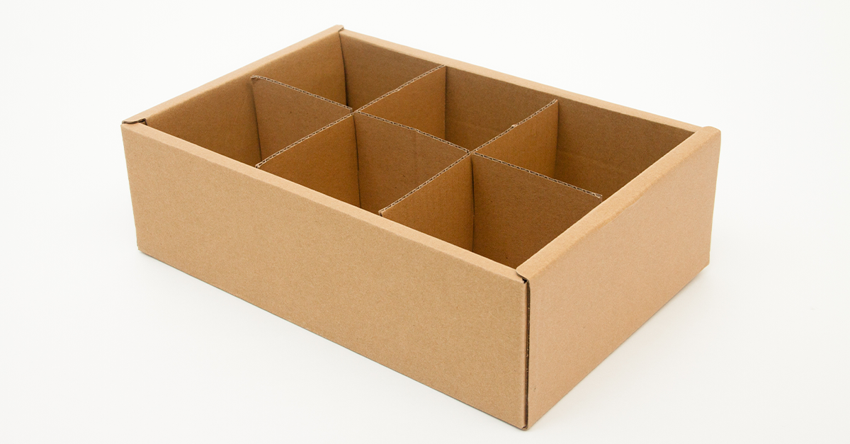 organizador con cartón reciclado